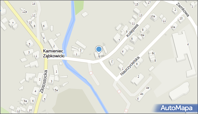 Kamieniec Ząbkowicki, Kolejowa, 5, mapa Kamieniec Ząbkowicki