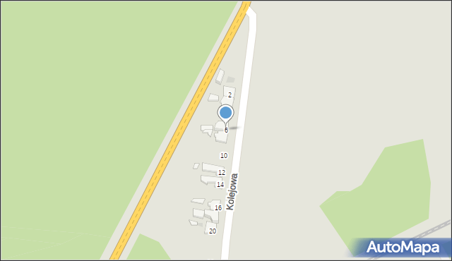 Kamieńsk, Kolejowa, 6, mapa Kamieńsk