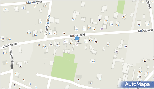 Kamieńsk, Kościuszki Tadeusza, gen., 45, mapa Kamieńsk