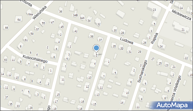 Kamieńsk, Kotarbińskiego Mieczysława, 2, mapa Kamieńsk