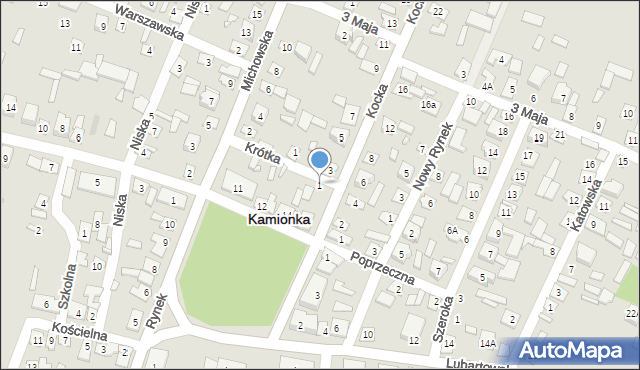 Kamionka, Kocka, 1, mapa Kamionka