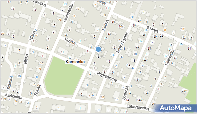 Kamionka, Kocka, 4, mapa Kamionka