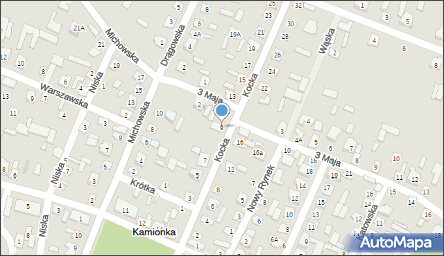 Kamionka, Kocka, 9, mapa Kamionka