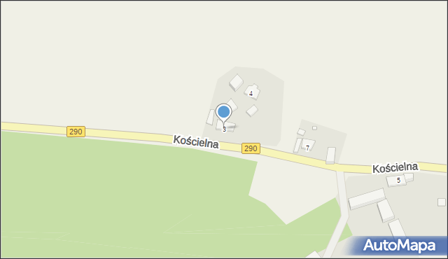 Kamionka, Kościelna, 3, mapa Kamionka