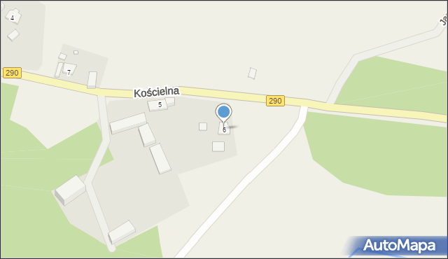 Kamionka, Kościelna, 6, mapa Kamionka