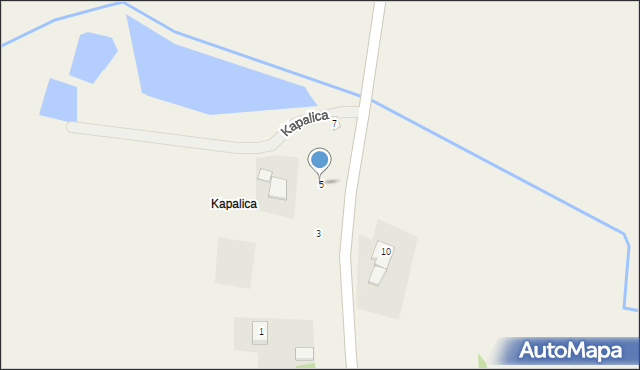 Kapalica, Kociałkowa, 5, mapa Kapalica