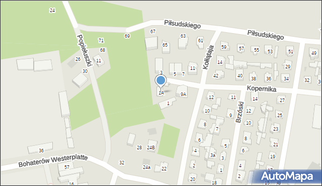 Karczew, Kołłątaja Hugo, 1A, mapa Karczew