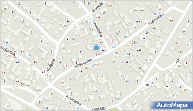 Karczew, Kościuszki Tadeusza, gen., 9, mapa Karczew