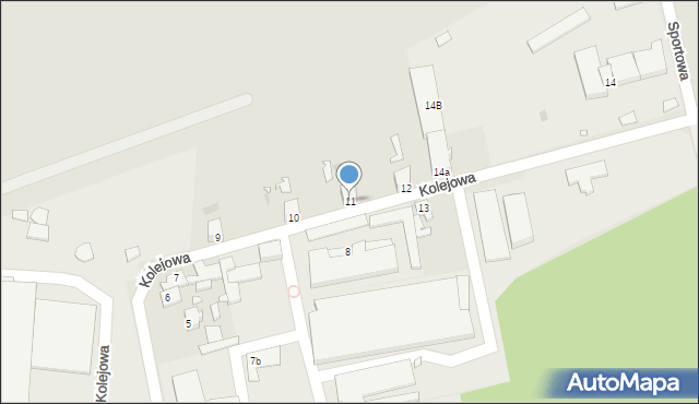 Kargowa, Kolejowa, 11, mapa Kargowa