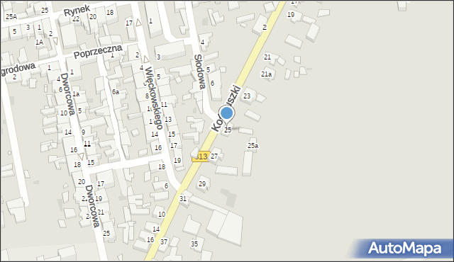 Kargowa, Kościuszki Tadeusza, gen., 25, mapa Kargowa