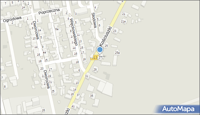 Kargowa, Kościuszki Tadeusza, gen., 27, mapa Kargowa