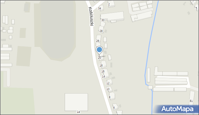 Karlino, Kościuszki Tadeusza, gen., 20, mapa Karlino