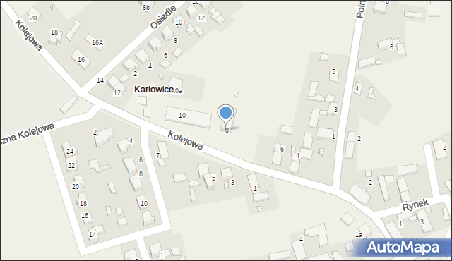 Karłowice, Kolejowa, 8, mapa Karłowice