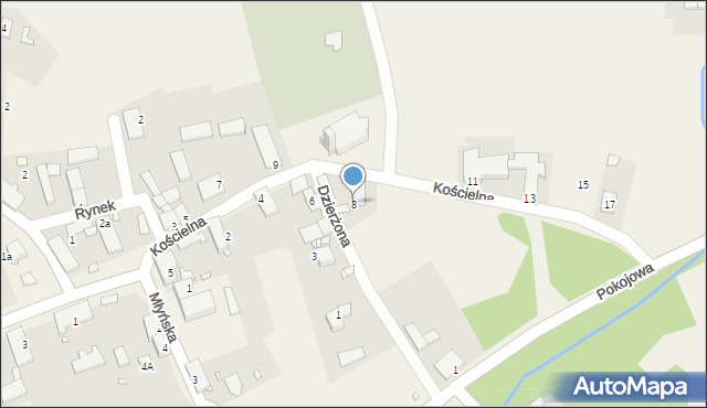 Karłowice, Kościelna, 8, mapa Karłowice