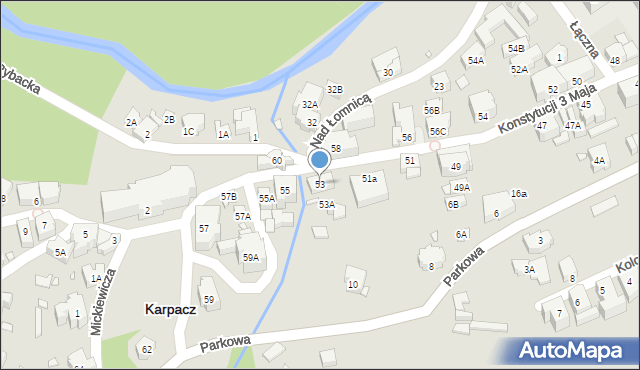 Karpacz, Konstytucji 3 Maja, 53, mapa Karpacz