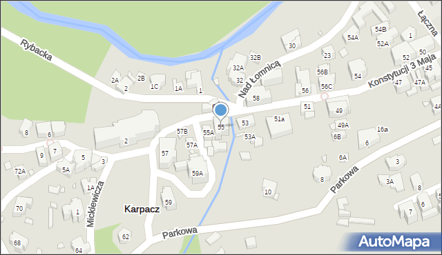 Karpacz, Konstytucji 3 Maja, 55, mapa Karpacz