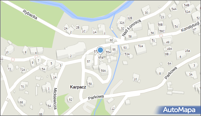 Karpacz, Konstytucji 3 Maja, 57A, mapa Karpacz