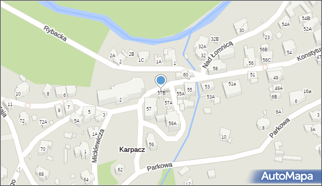 Karpacz, Konstytucji 3 Maja, 57B, mapa Karpacz