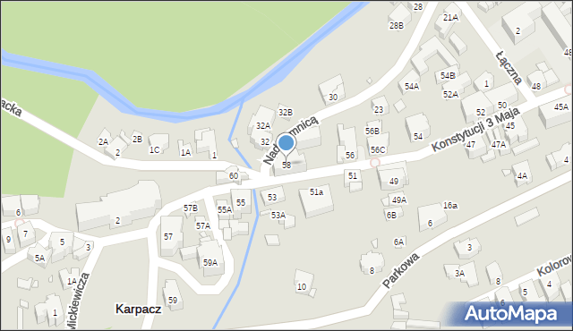 Karpacz, Konstytucji 3 Maja, 58, mapa Karpacz