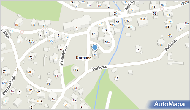 Karpacz, Konstytucji 3 Maja, 59, mapa Karpacz