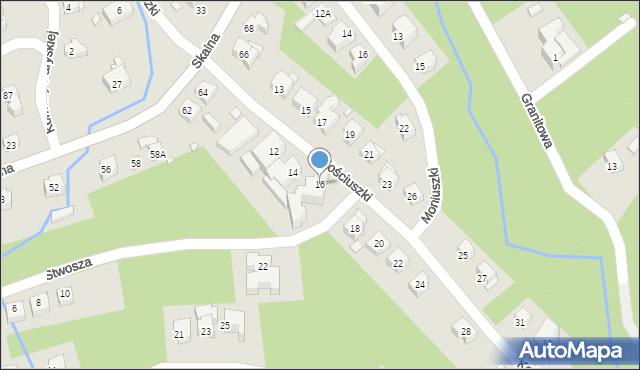 Karpacz, Kościuszki Tadeusza, gen., 16, mapa Karpacz