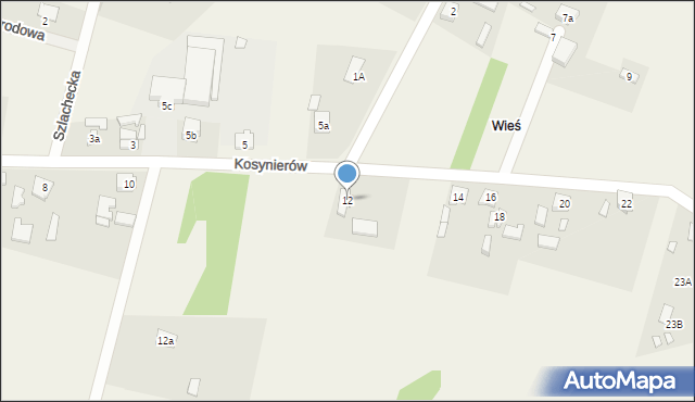 Karsznice, Kosynierów, 12, mapa Karsznice