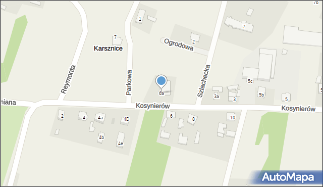 Karsznice, Kosynierów, 6a, mapa Karsznice