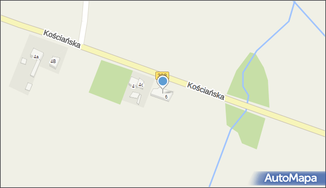 Katarzynin, Kościańska, 8, mapa Katarzynin