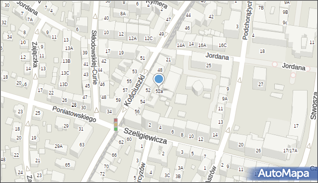 Katowice, Kościuszki Tadeusza, gen., 52a, mapa Katowic