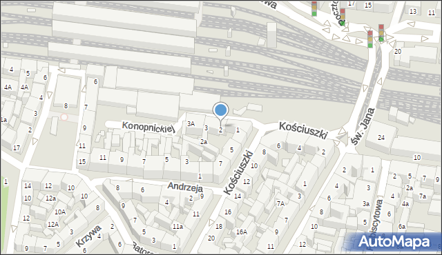 Katowice, Konopnickiej Marii, 2, mapa Katowic