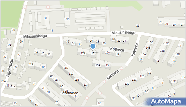 Katowice, Kotlarza Tomasza, 17, mapa Katowic