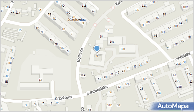 Katowice, Kotlarza Tomasza, 6, mapa Katowic