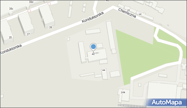 Katowice, Konduktorska, 42, mapa Katowic