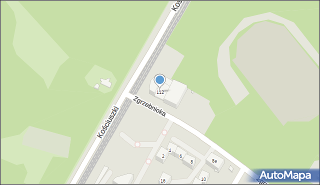 Katowice, Kościuszki Tadeusza, gen., 112, mapa Katowic