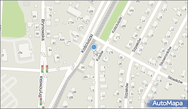 Katowice, Kościuszki Tadeusza, gen., 180, mapa Katowic