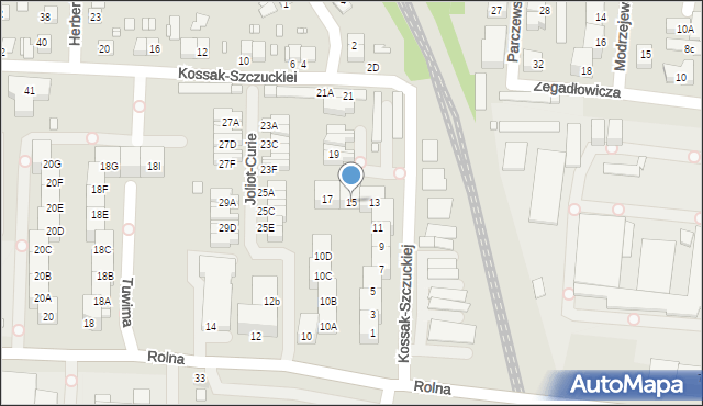 Katowice, Kossak-Szczuckiej Zofii, 15, mapa Katowic