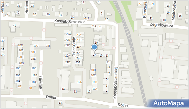 Katowice, Kossak-Szczuckiej Zofii, 17, mapa Katowic