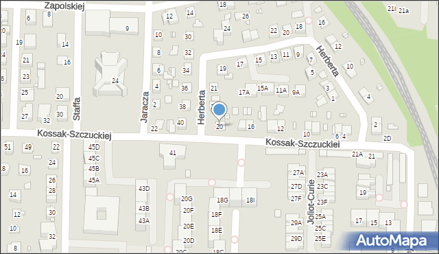 Katowice, Kossak-Szczuckiej Zofii, 20, mapa Katowic