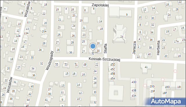 Katowice, Kossak-Szczuckiej Zofii, 32, mapa Katowic