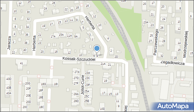 Katowice, Kossak-Szczuckiej Zofii, 4, mapa Katowic
