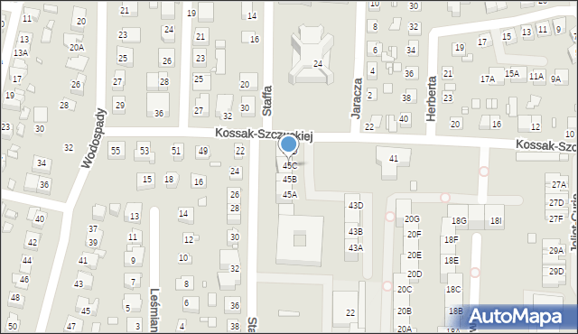 Katowice, Kossak-Szczuckiej Zofii, 45C, mapa Katowic