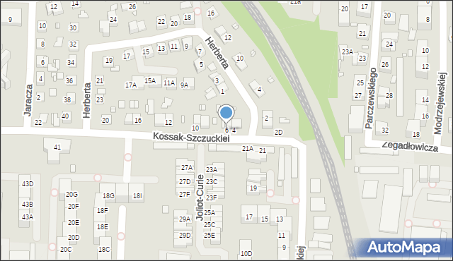 Katowice, Kossak-Szczuckiej Zofii, 6, mapa Katowic