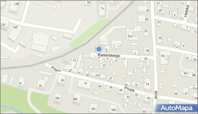 Katowice, Konarskiego Stanisława, 12, mapa Katowic