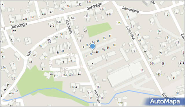 Katowice, Kornasa Karola, 8c, mapa Katowic