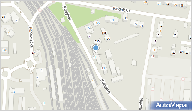 Katowice, Kolejowa, 9, mapa Katowic