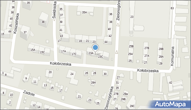 Katowice, Kołobrzeska, 23B, mapa Katowic