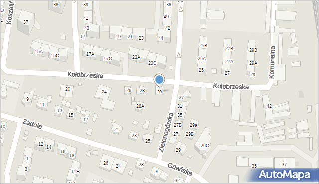 Katowice, Kołobrzeska, 30, mapa Katowic