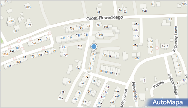 Katowice, Kopaniny Lewe, 8n, mapa Katowic