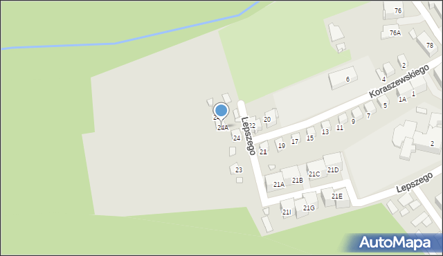 Katowice, Koraszewskiego Jacka, 24A, mapa Katowic