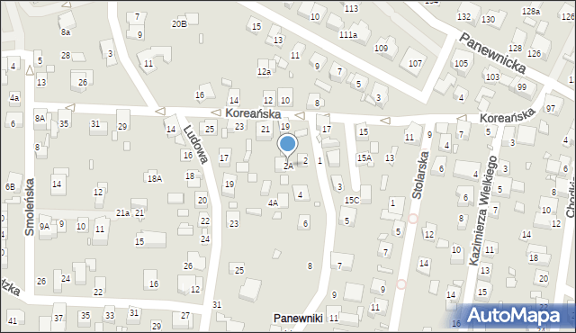 Katowice, Kokociniec, 2A, mapa Katowic